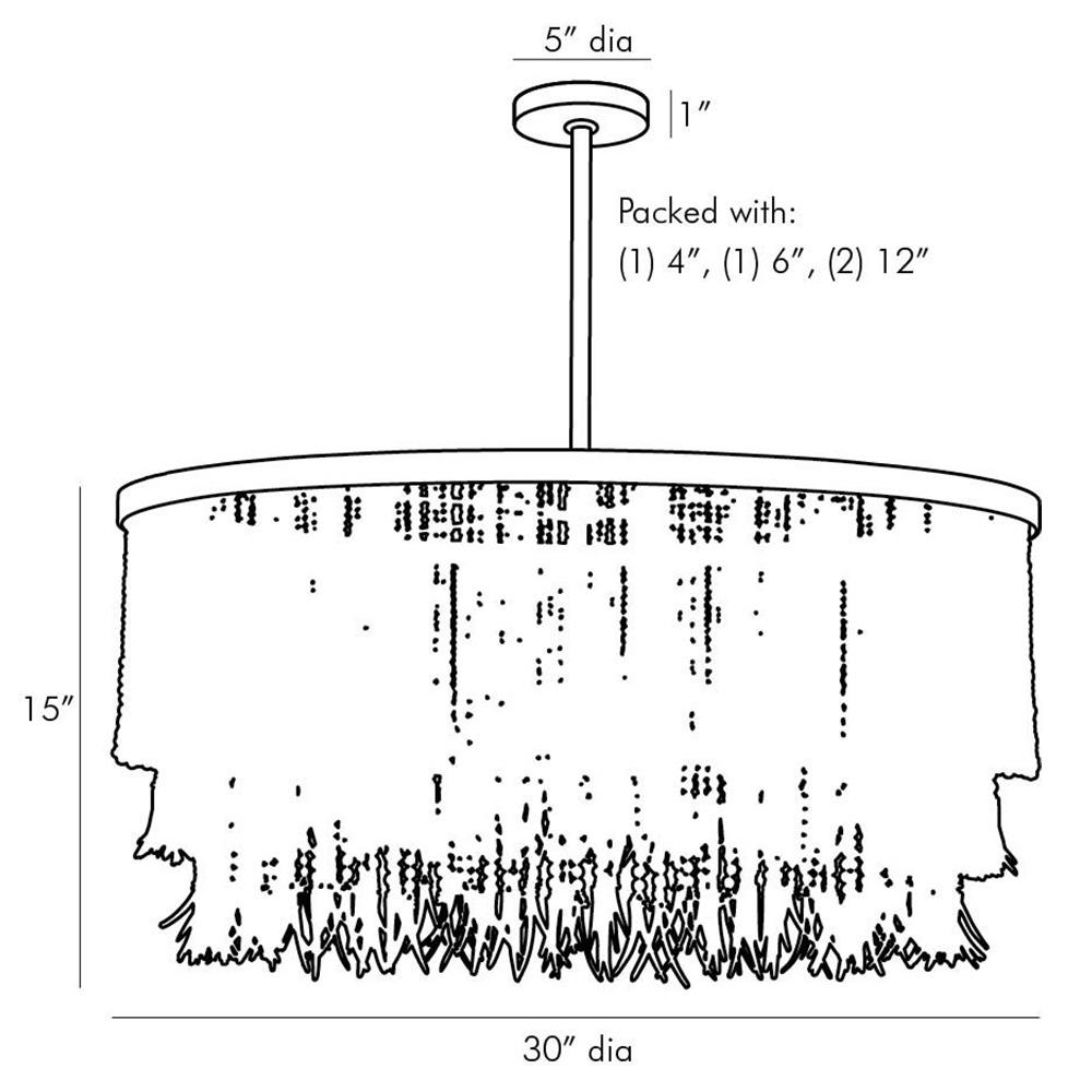 Baja Coastal Natural Coco Wood Bead Antique Brass Iron Chandelier|