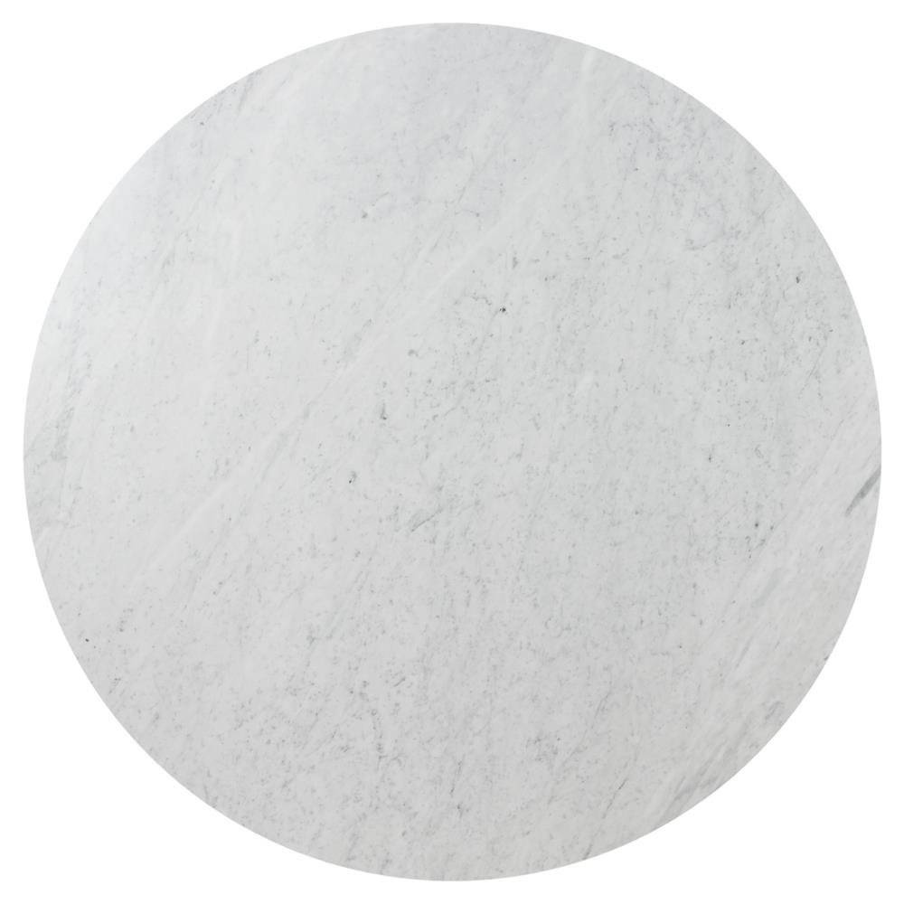 Teddie Rustic Lodge White Marble Top Grey Oak Wood Round Coffee Table|