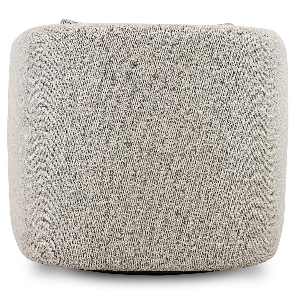 Perrin Modern Classic Grey Performance Boucle Swivel Occasional Barrel Chair|
