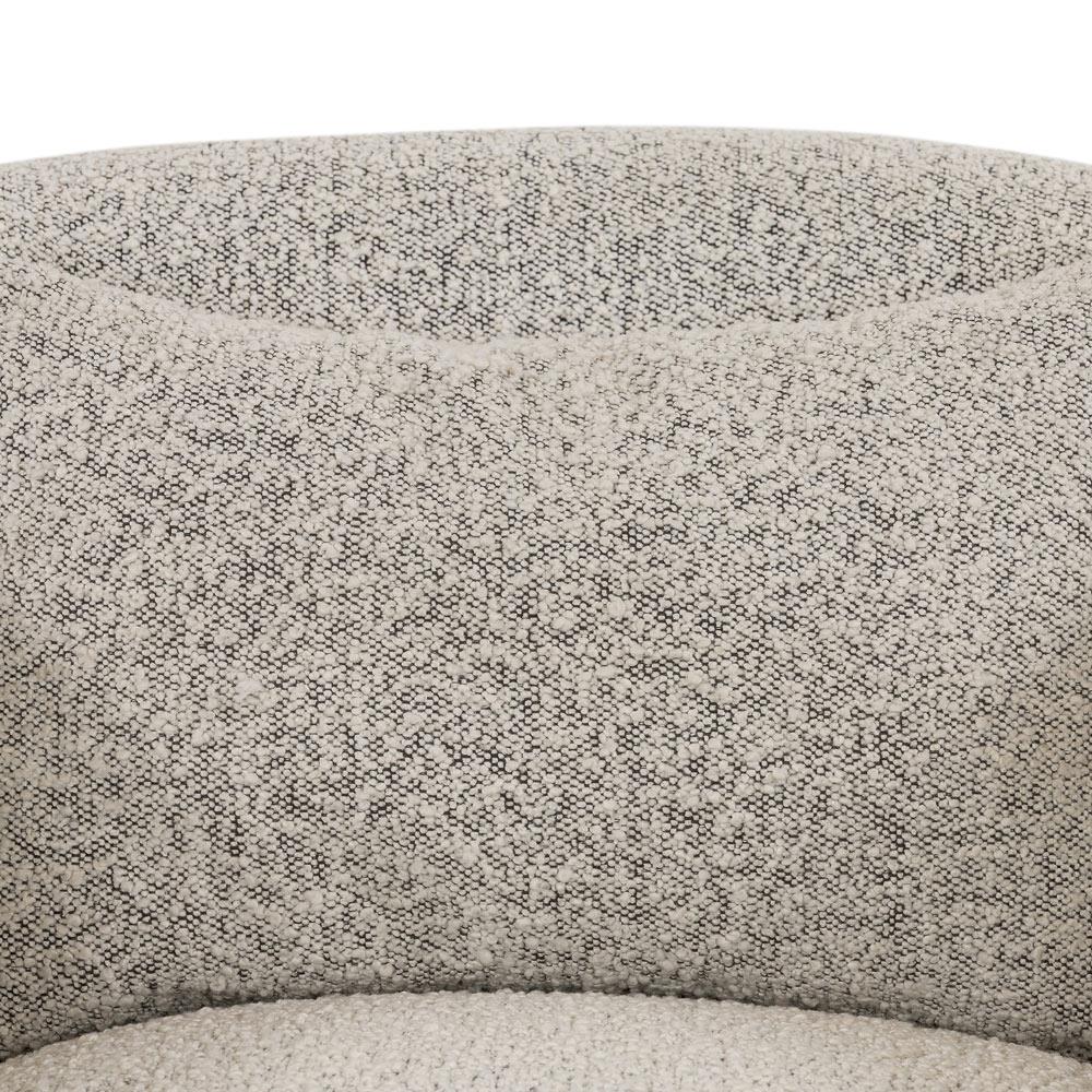 Perrin Modern Classic Grey Performance Boucle Swivel Occasional Barrel Chair|