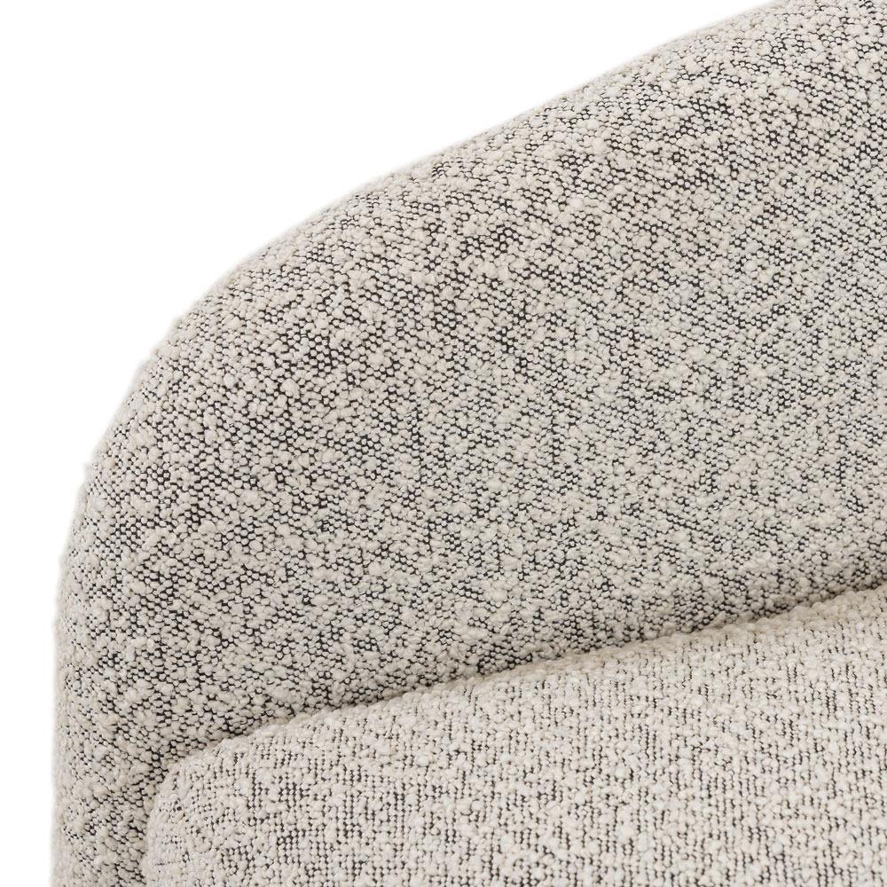 Perrin Modern Classic Grey Performance Boucle Swivel Occasional Barrel Chair|