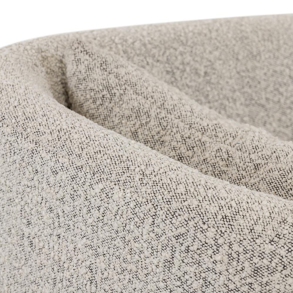Perrin Modern Classic Grey Performance Boucle Swivel Occasional Barrel Chair|