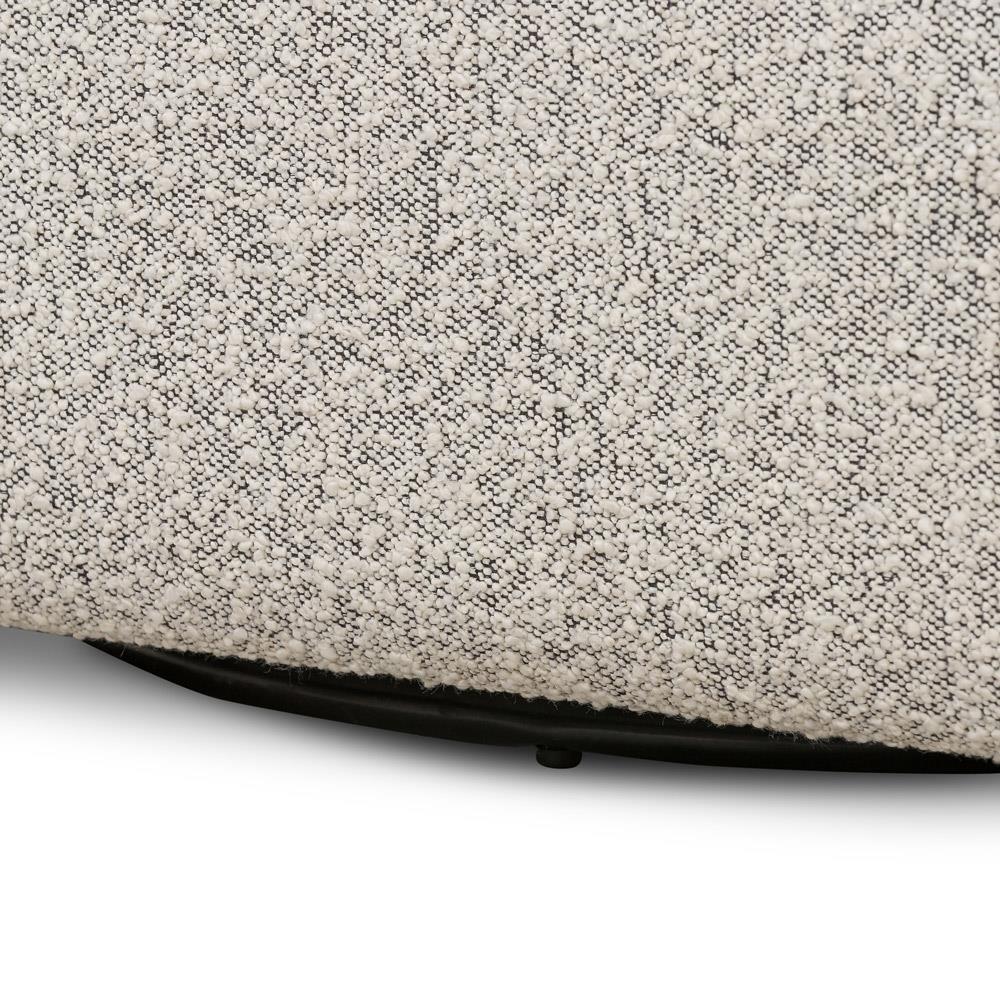 Perrin Modern Classic Grey Performance Boucle Swivel Occasional Barrel Chair|