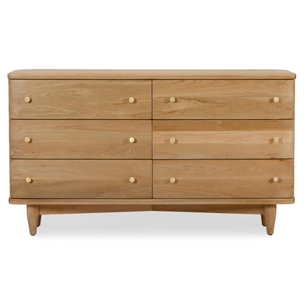 brown white polka dot dress pretty woman Mid-Century Modern Johnson Paul Frankl Eight Drawer Dresser with Mirro –  Pearl City Antiques main image 1