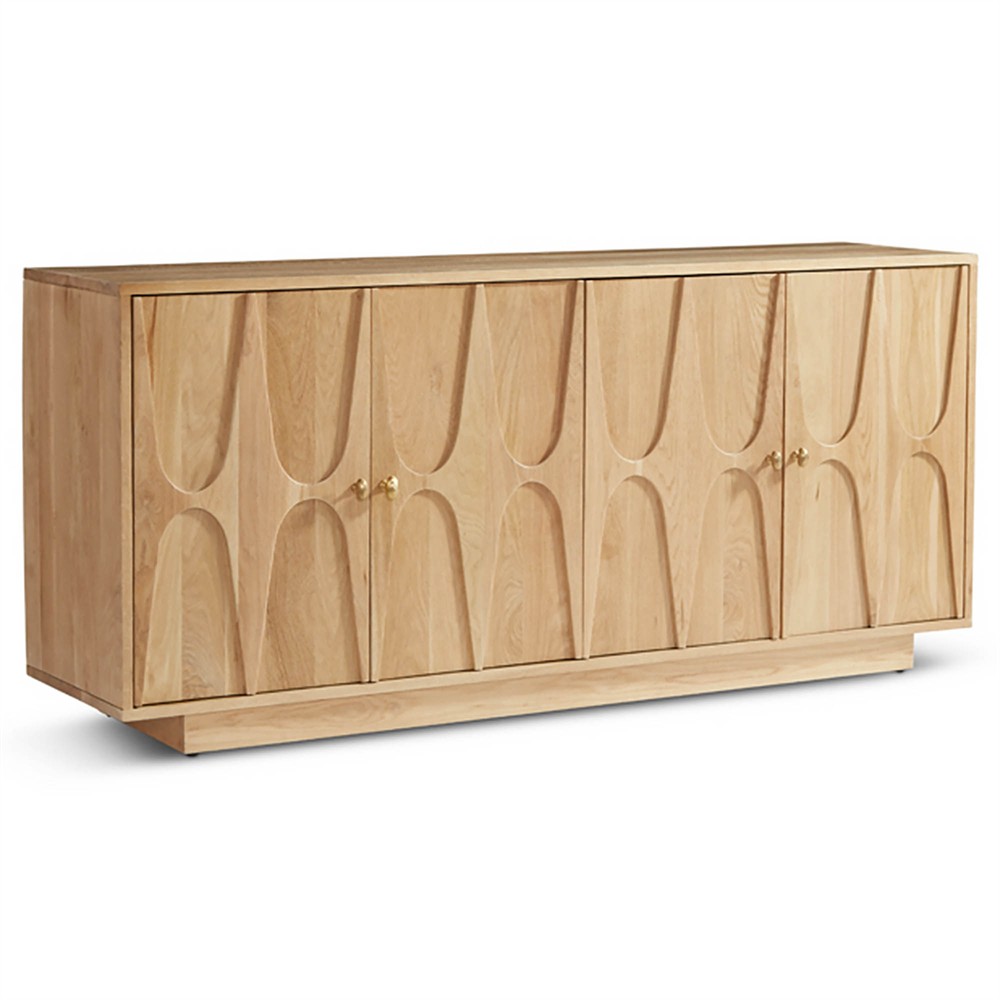 Mia Modern Classic Brown Oak Wood Sideboard|