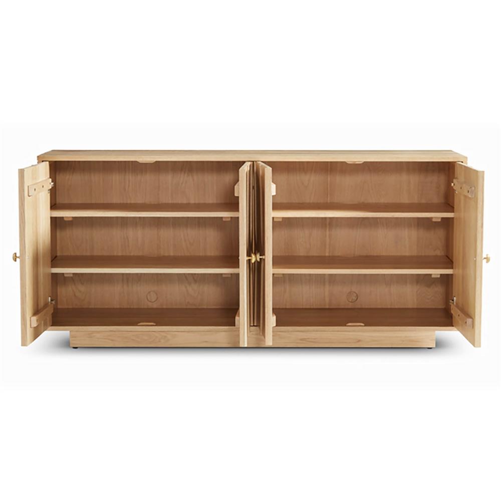 Mia Modern Classic Brown Oak Wood Sideboard|