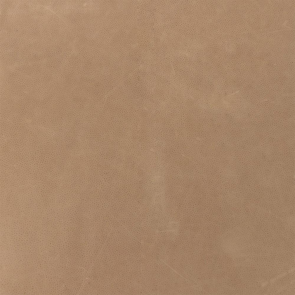 Amani Mid Century Nude Beige Leather Wood Frame Recliner Chair|