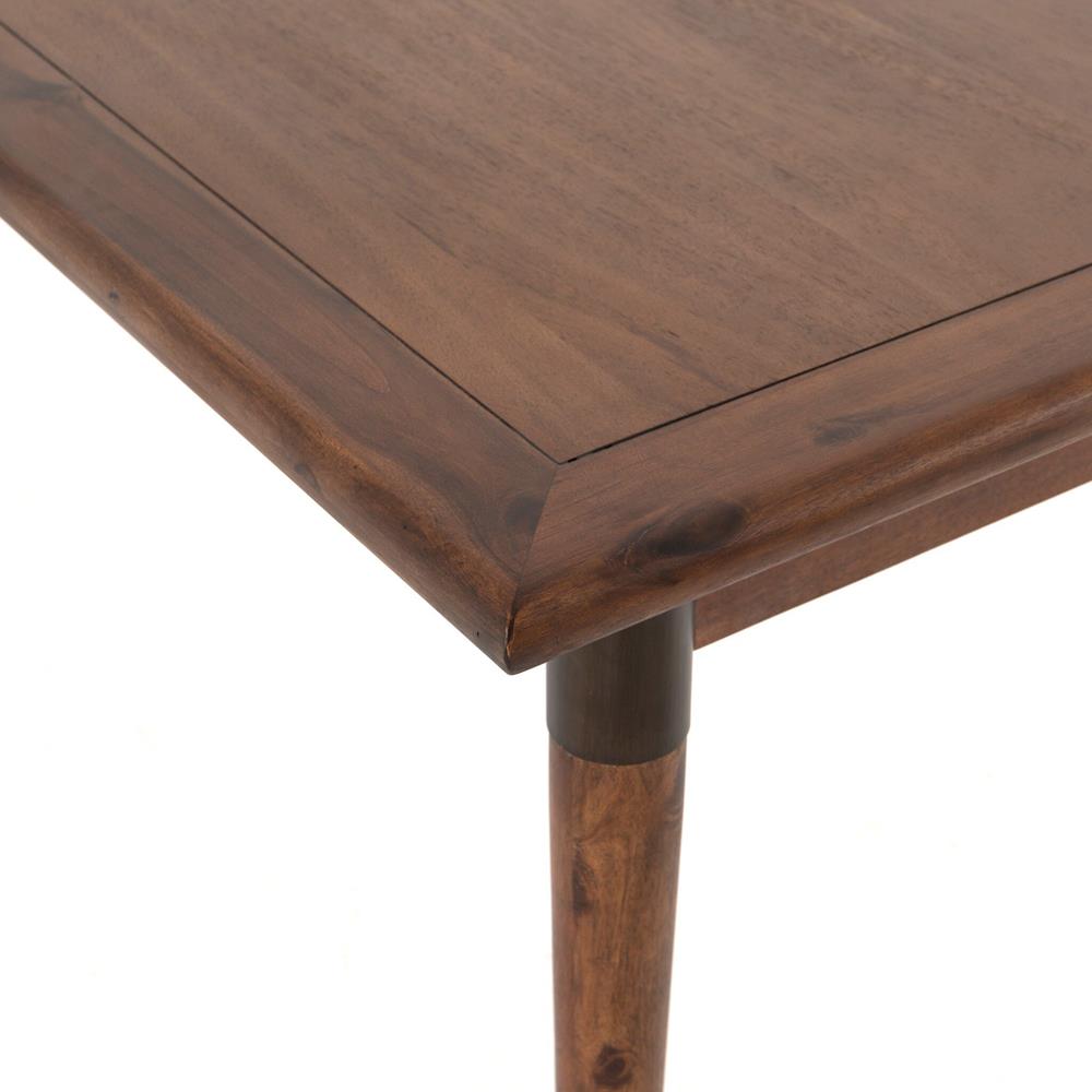 Hayden Modern Brown Acacia Wood Rectangular Extendable Dining Table - 84-104"|
