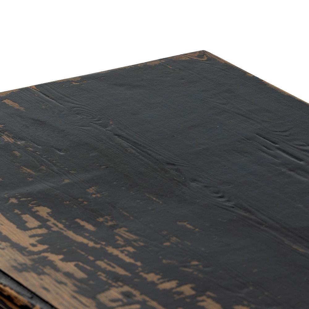 Marjorie French Country Black Pine Wood 3 Drawer 6 Door Sideboard|