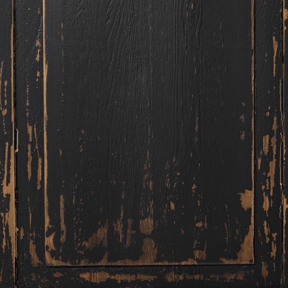 Marjorie French Country Black Pine Wood 3 Drawer 6 Door Sideboard|