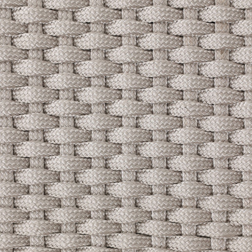 Dion Coastal Grey Woven Rope Washed Natural Teak Adjustable Outdoor Chaise Lounge|