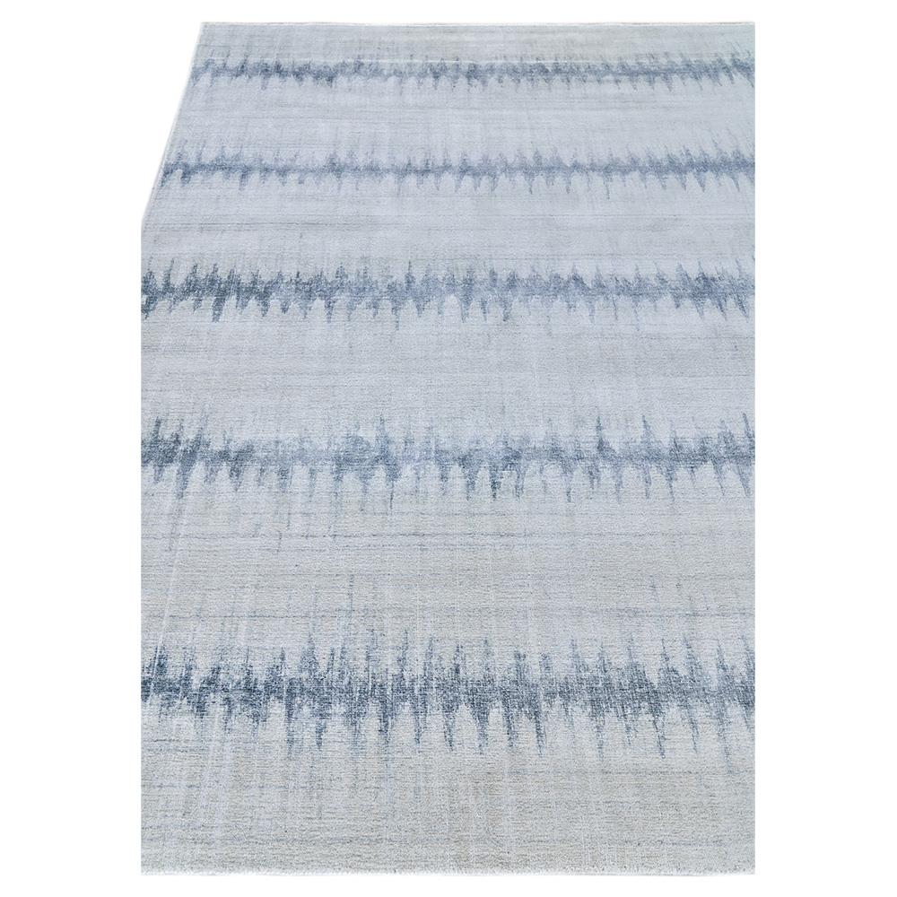 Chloe Modern Classic Light Blue Wool Patterned Rug - 10'x14' 10'x14 ...