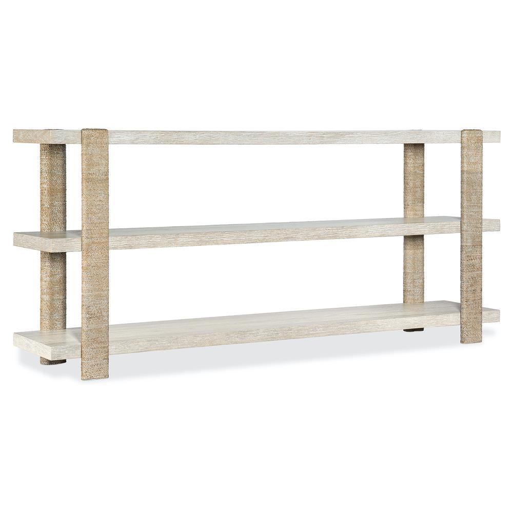 Oscar Coastal Beach Light Brown Oak Wood Rope Wrapped Console Table|