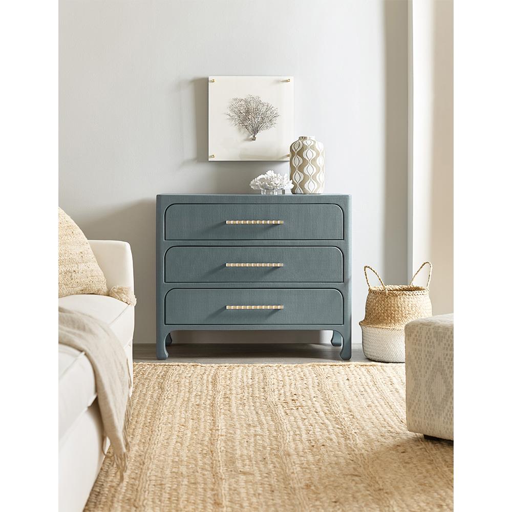blue dress for baby girl Henley Scalloped Edge 3 Drawer Dresser, Blue Spruce main image 1