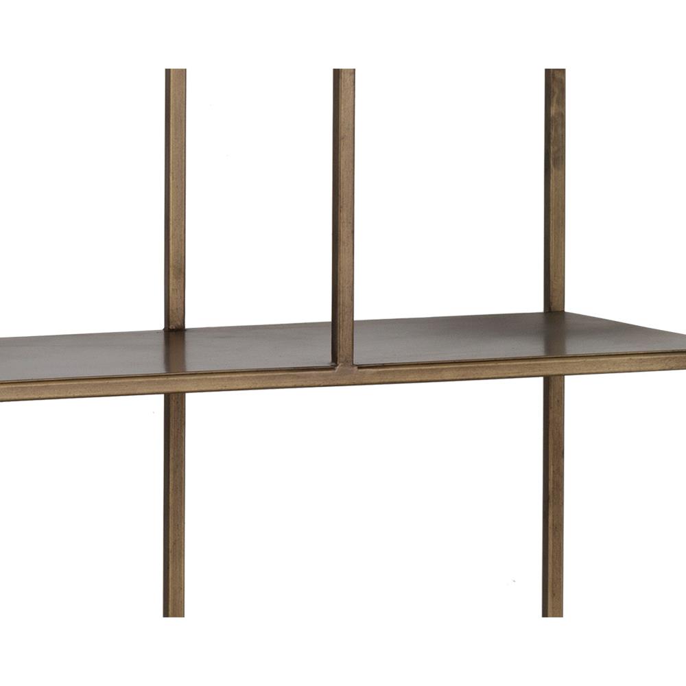 Cantrell Industrial Loft Antique Brass Iron 5 Tier Display Case|