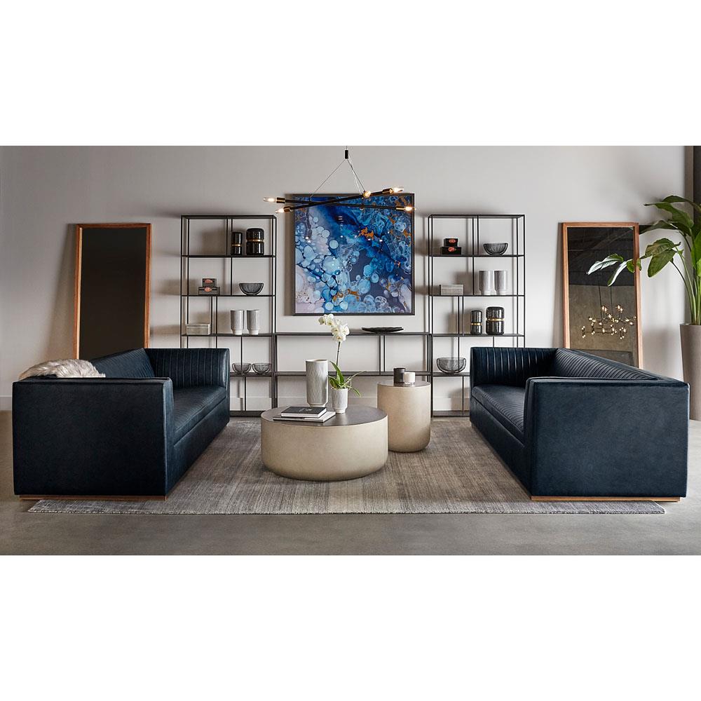 Cantrell Industrial Loft Matte Black Iron 5 Tier Display Case|