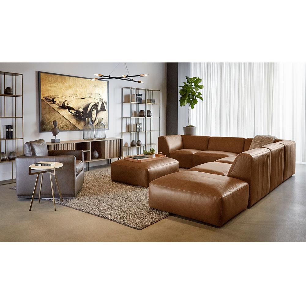 Cantrell Industrial Loft Antique Brass Iron 5 Tier Single Display Case|