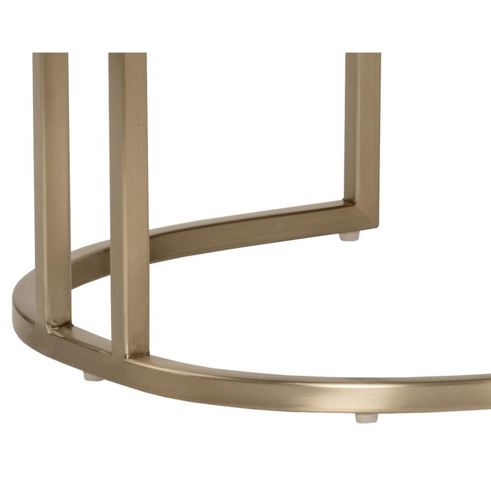 Aliyah Modern Classic Beige Performance Antique Brass Bench|