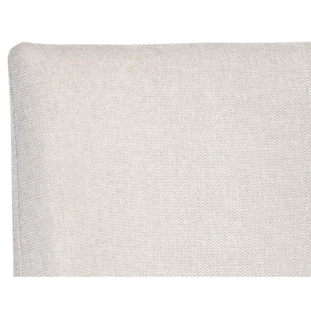 Aliyah Oatmeal Beige Antique Brass Steel Dining Side Chair - Set of 2|