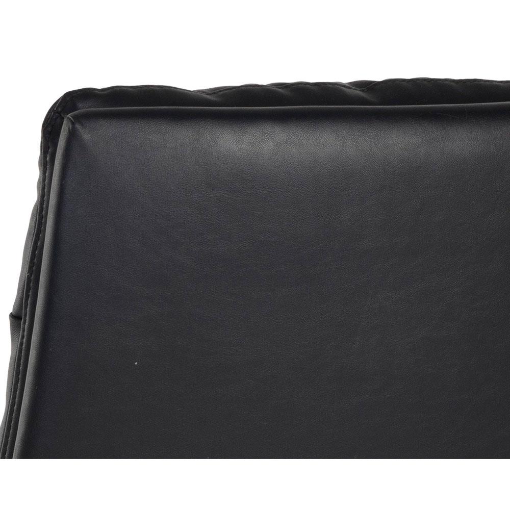 Tashia Bravo Black Upholstered Antique Brass Steel Executive Office Chair|