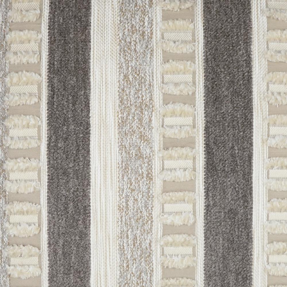 Kalahari Global Brown Sunbrella Stripes Indoor Outdoor Lumbar Pillow - 12x24|