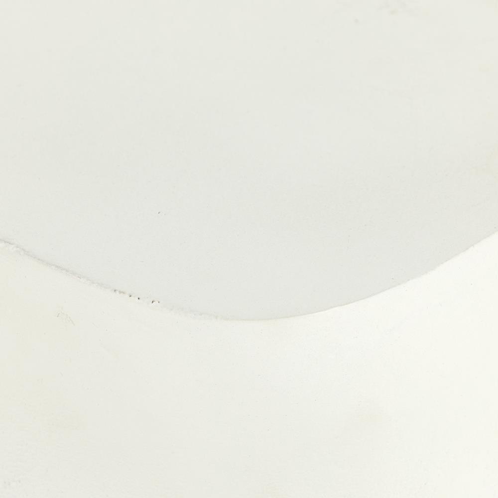 Bailey Industrial Loft White Aluminum Square Block Outdoor Drink Table|