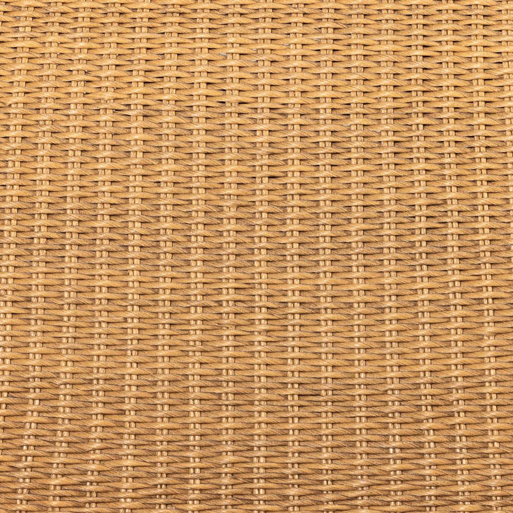 Ivanna Coastal Beach Natural Brown Woven Wicker Outdoor Dining Bench|