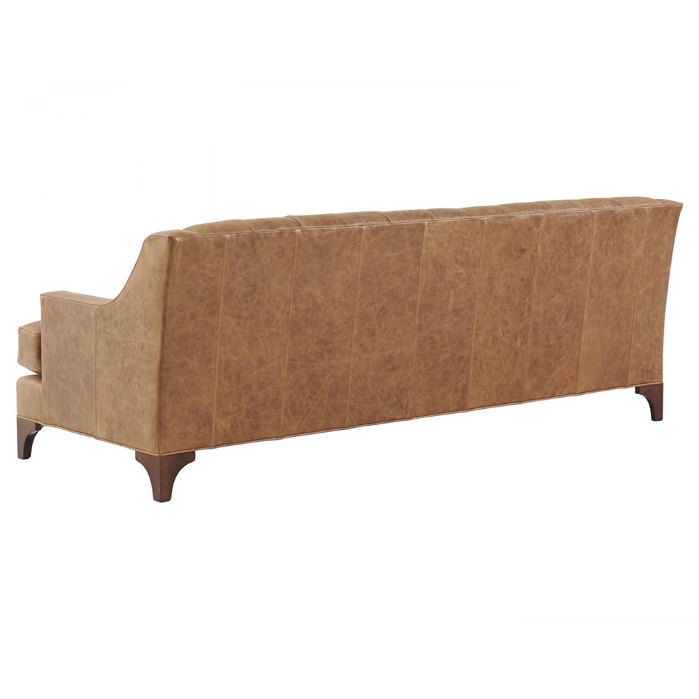 Sonoma Rustic Lodge Brown Leather Upholstered Tufted Back