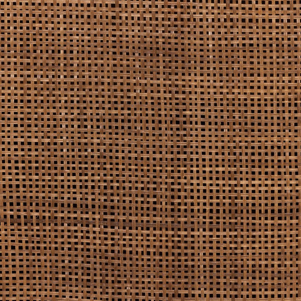 Emilie Coastal Beach Brown Mango Wood Black Iron Woven Cane 4 Door Sideboard|