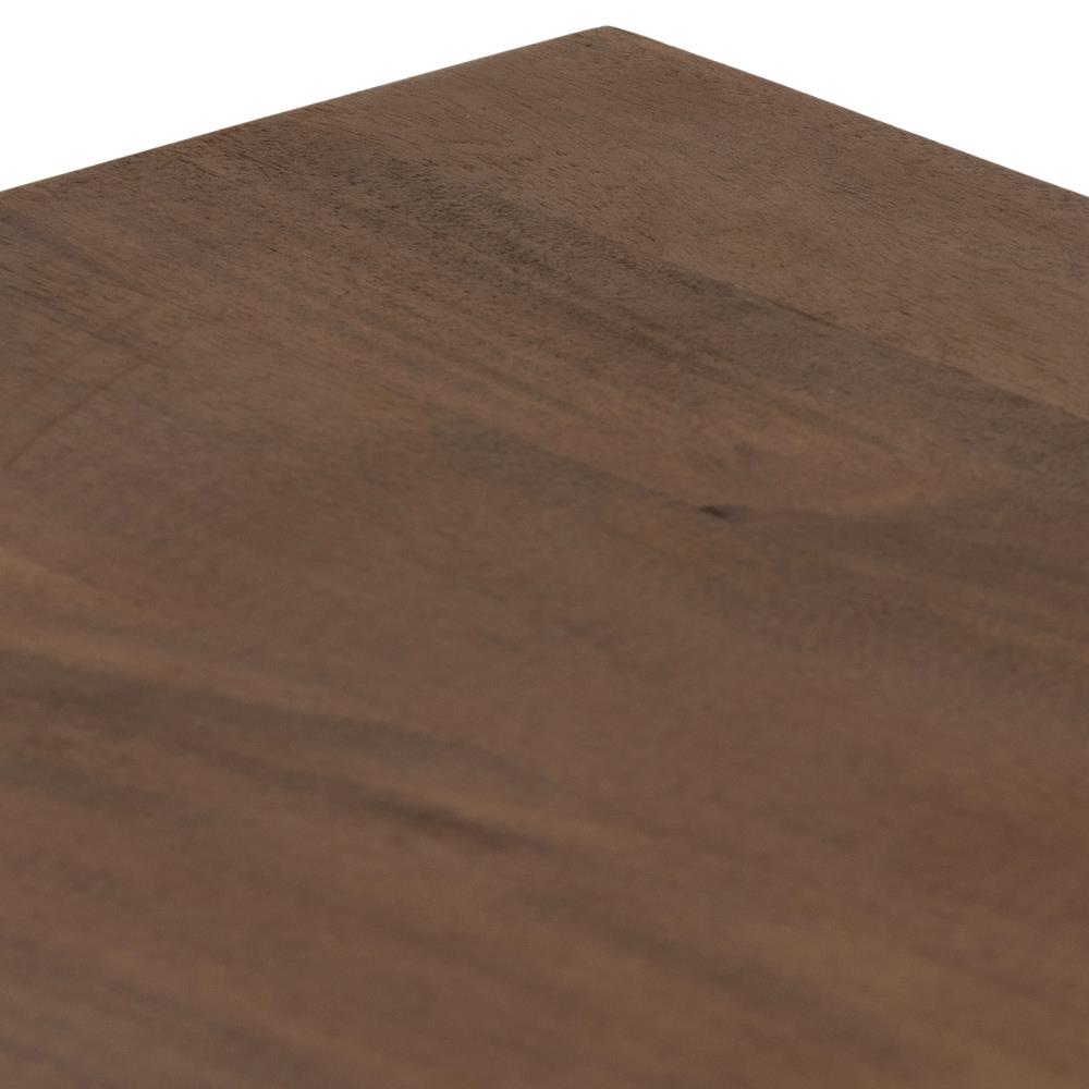 Emilie Coastal Beach Brown Mango Wood Black Iron Woven Cane 4 Door Sideboard|