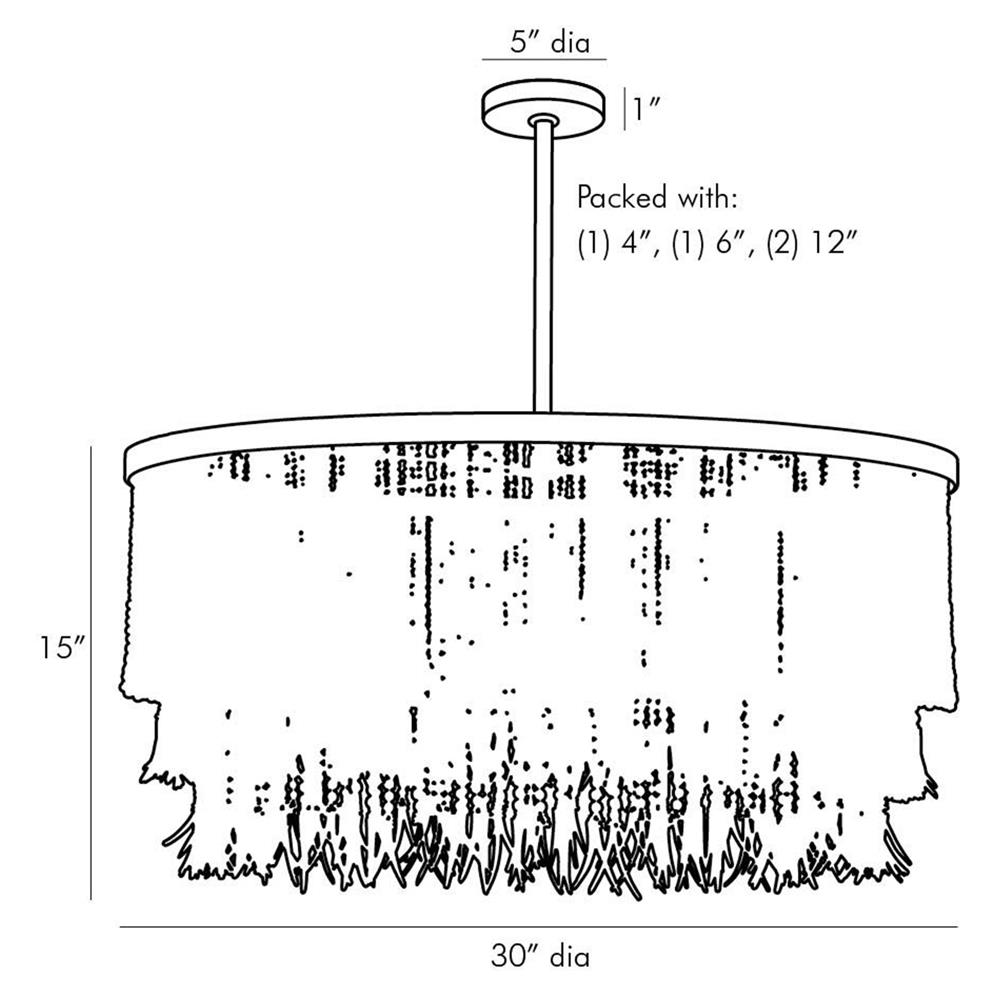 Baja Coastal Dark Grey Coco Wood Beads Antique Brass Iron Chandelier|