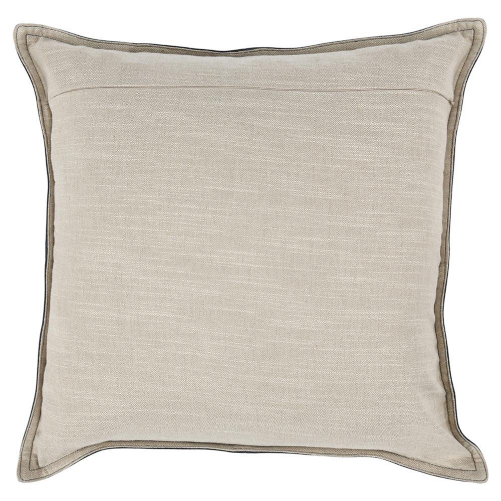 Selene Modern Classic Dark Blue Leather Throw Pillow - 22x22|