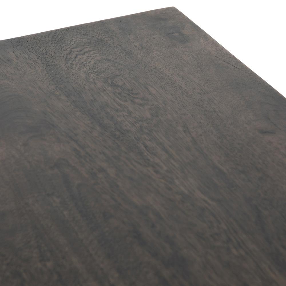 Madison Mid Century Brown Mango Wood Black Iron 4 Door Media Cabinet - 56"W|