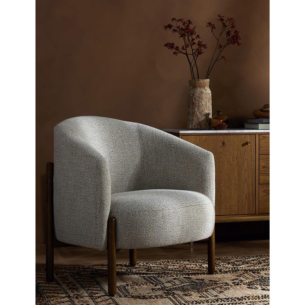 Emmie French Country Light Grey Performance Brown Oak Barrel