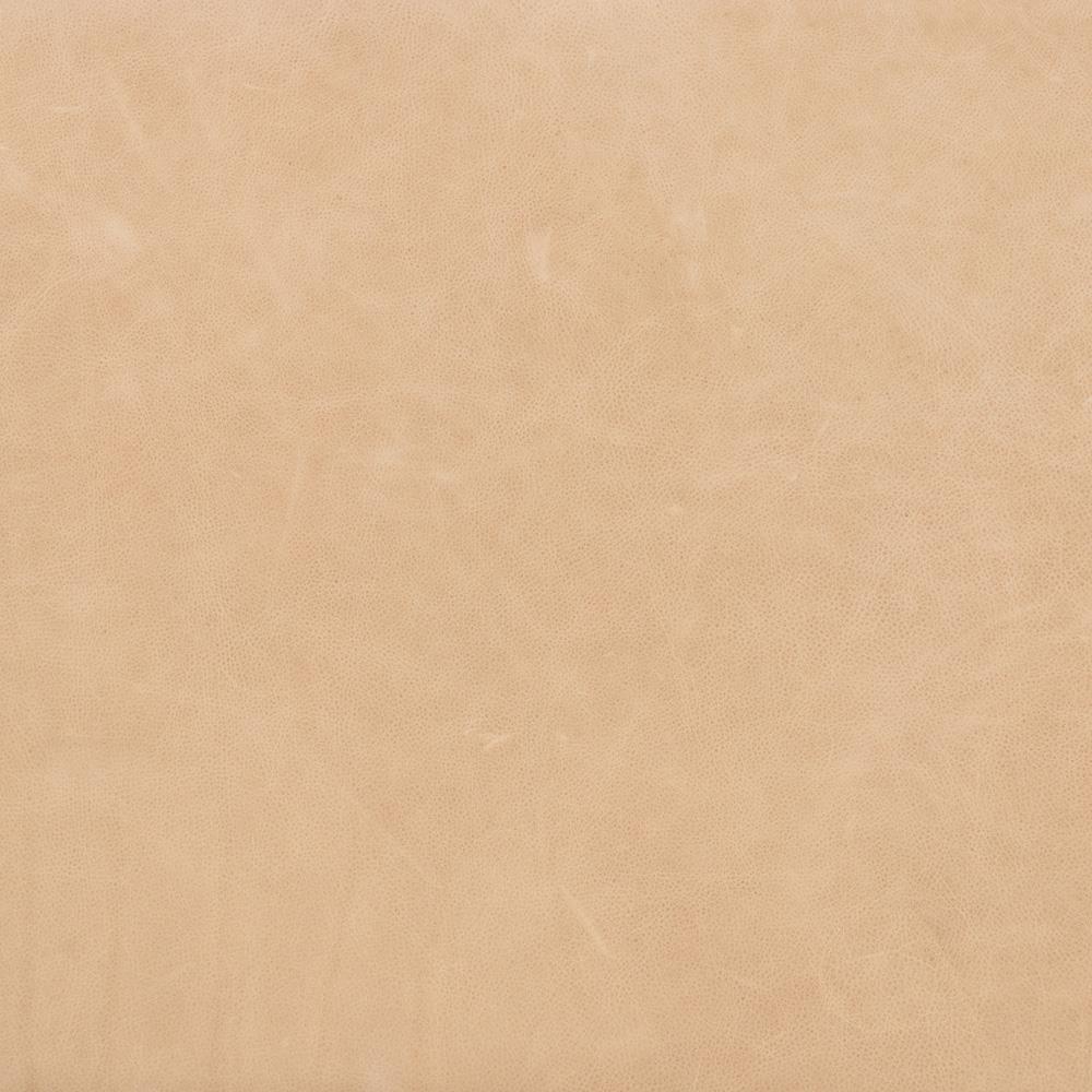 Celeste Rustic Lodge Beige Upholstered Leather Brown Wood Tufted Seat Sofa - 90"W|