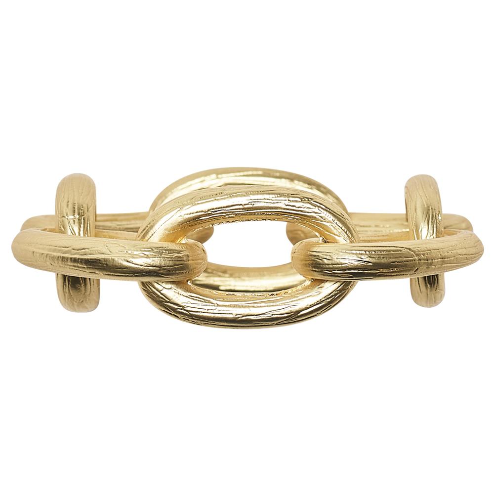 Regina Chain Link Regency Gold Metal Napkin Ring - Set of 4|