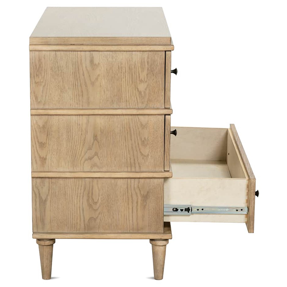 Marlowe Rustic Lodge Brown Oak 3 Dovetail Drawer Bachelor Chest