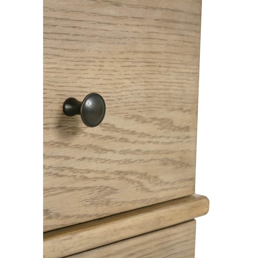 Marlowe Rustic Lodge Brown Oak 3 Dovetail Drawer Bachelor Chest Dresser|