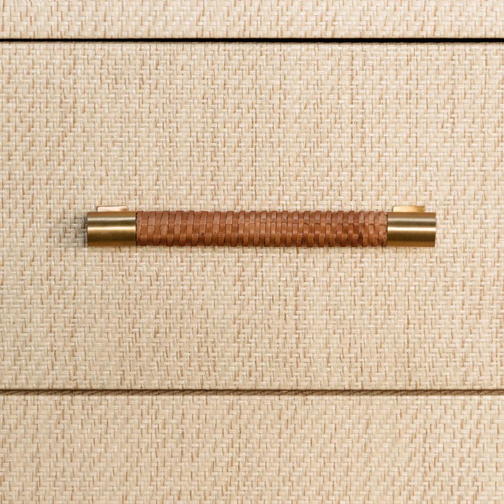 Worlds Away Winchester Coastal Natural Grasscloth Rattan Handle