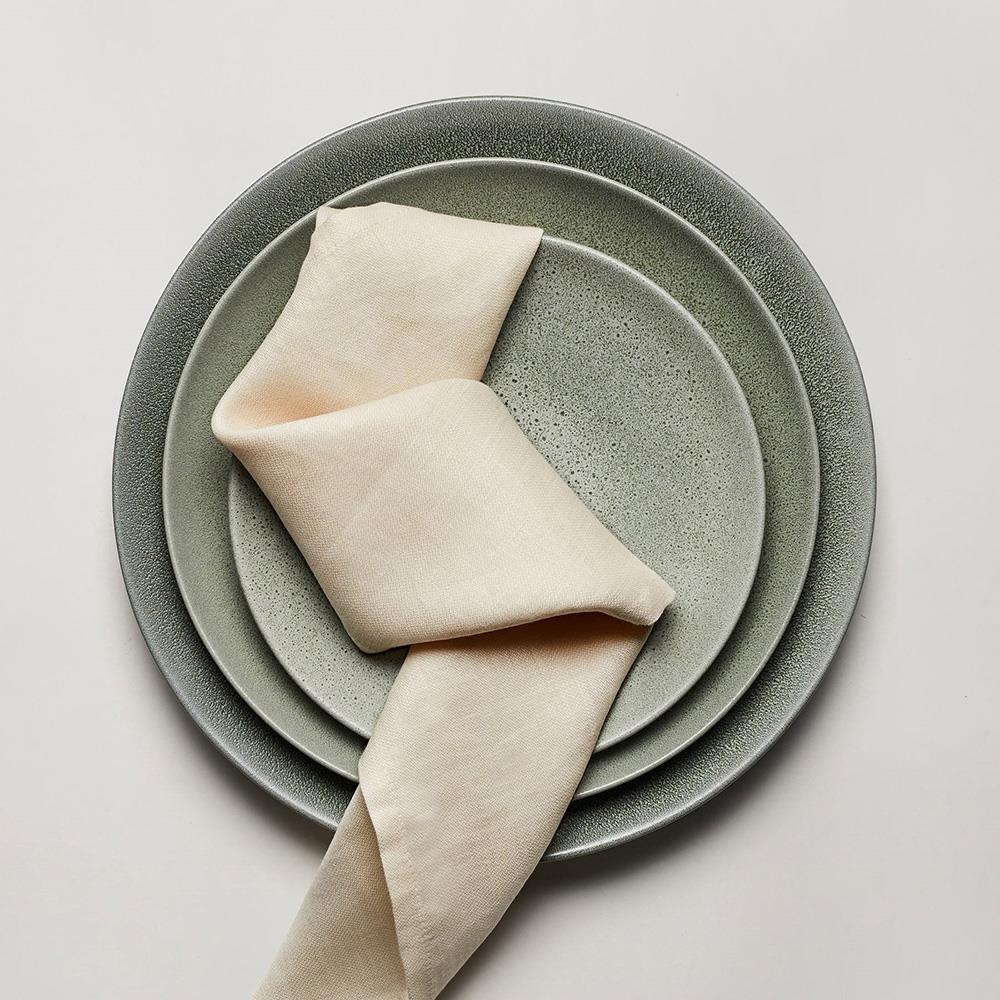 L'Objet Terra Modern Classic Green Porcelain Dinner Plate|
