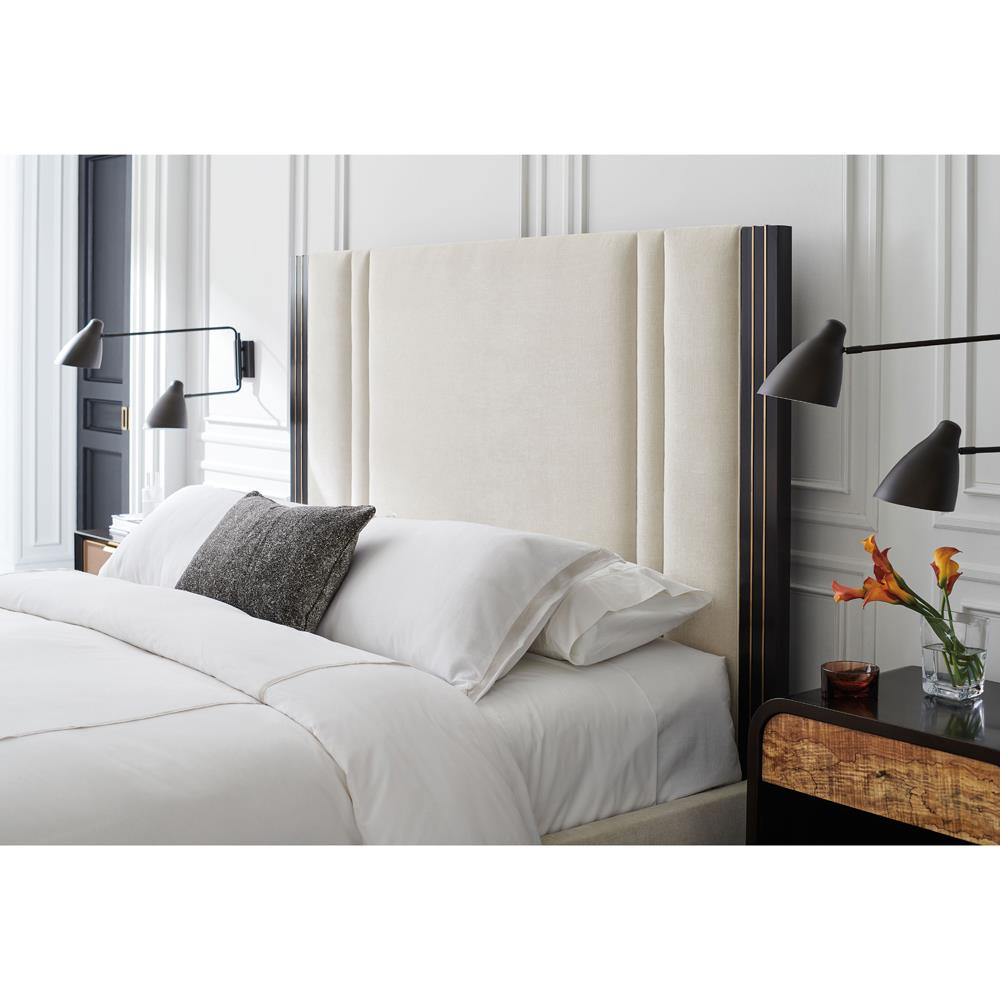 Zayla Modern Cream Performance Brown Birch Wood Bed - King|