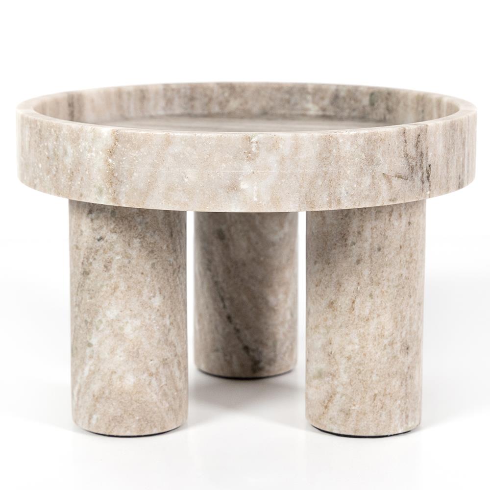 Keith Rustic Lodge Black and White Solid Marble Decorative Bowls - Set of 2|