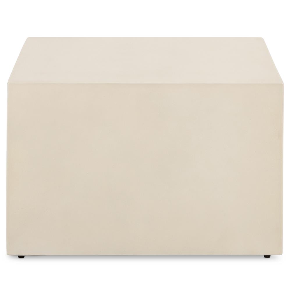 Matthew Industrial Loft White Concrete Rectangular Coffee Table|