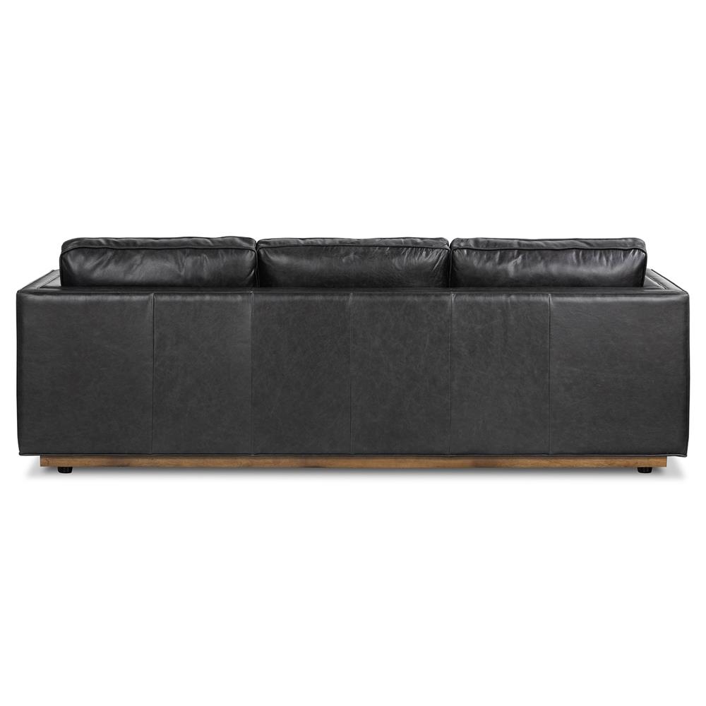 Celeste Rustic Lodge Black Upholstered Leather Brown Wood Tufted