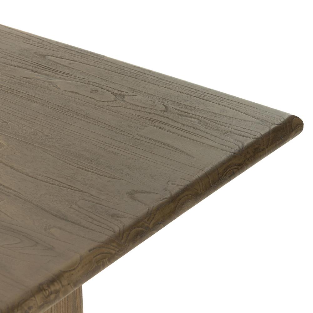 Suriya Rustic Brown Wood Rectangular Double Pedestal Dining Table - 94"W|