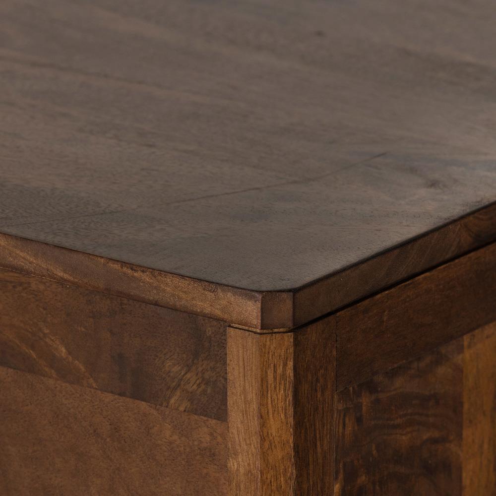 Rhian Coastal Beach Brown Woven Cane Mango Wood 3 Drawer Tall Chest Dresser|