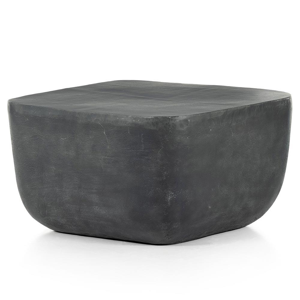 Artemio Industrial Loft Dark Grey Aluminum Square Outdoor End Table|