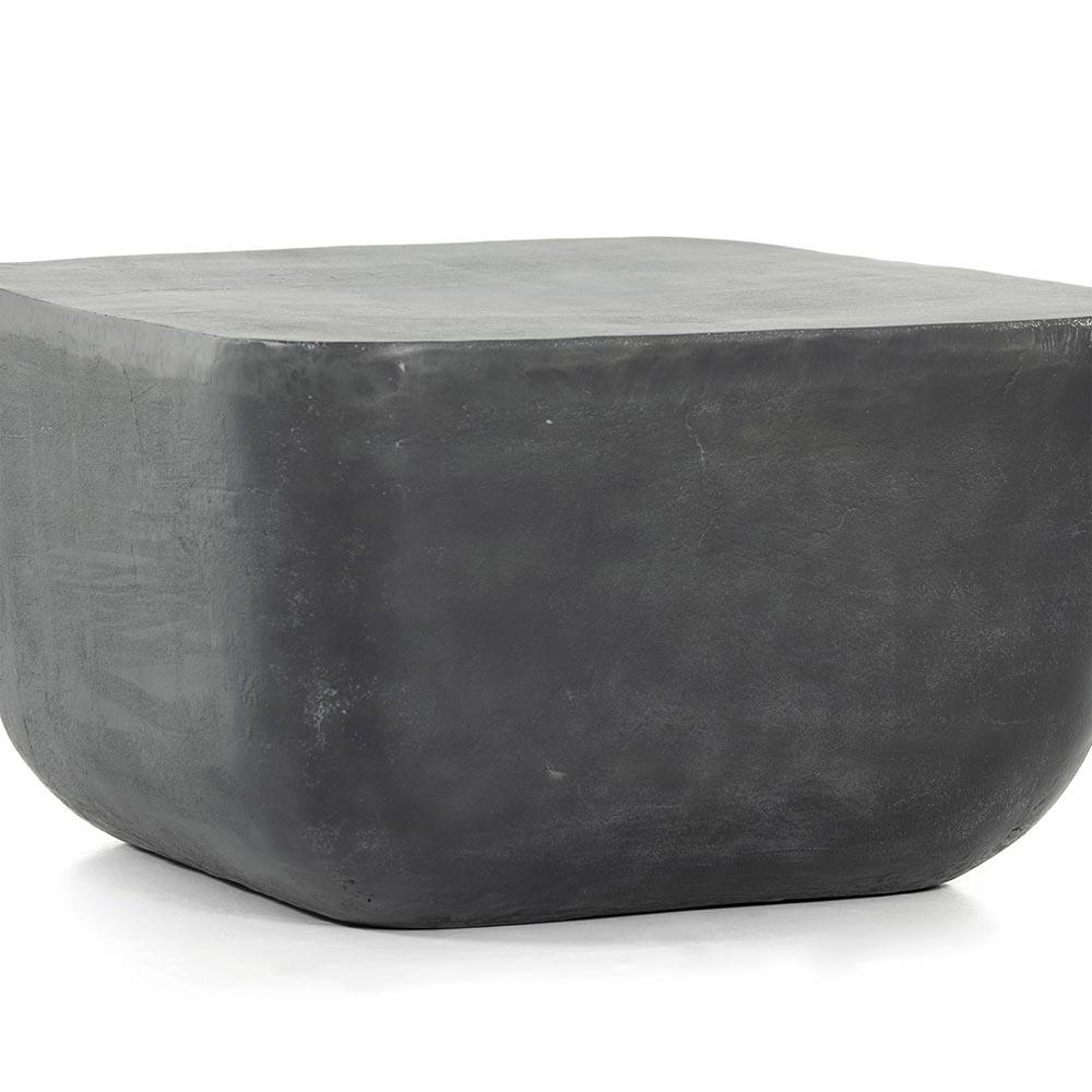 Artemio Industrial Loft Dark Grey Aluminum Square Outdoor End Table|