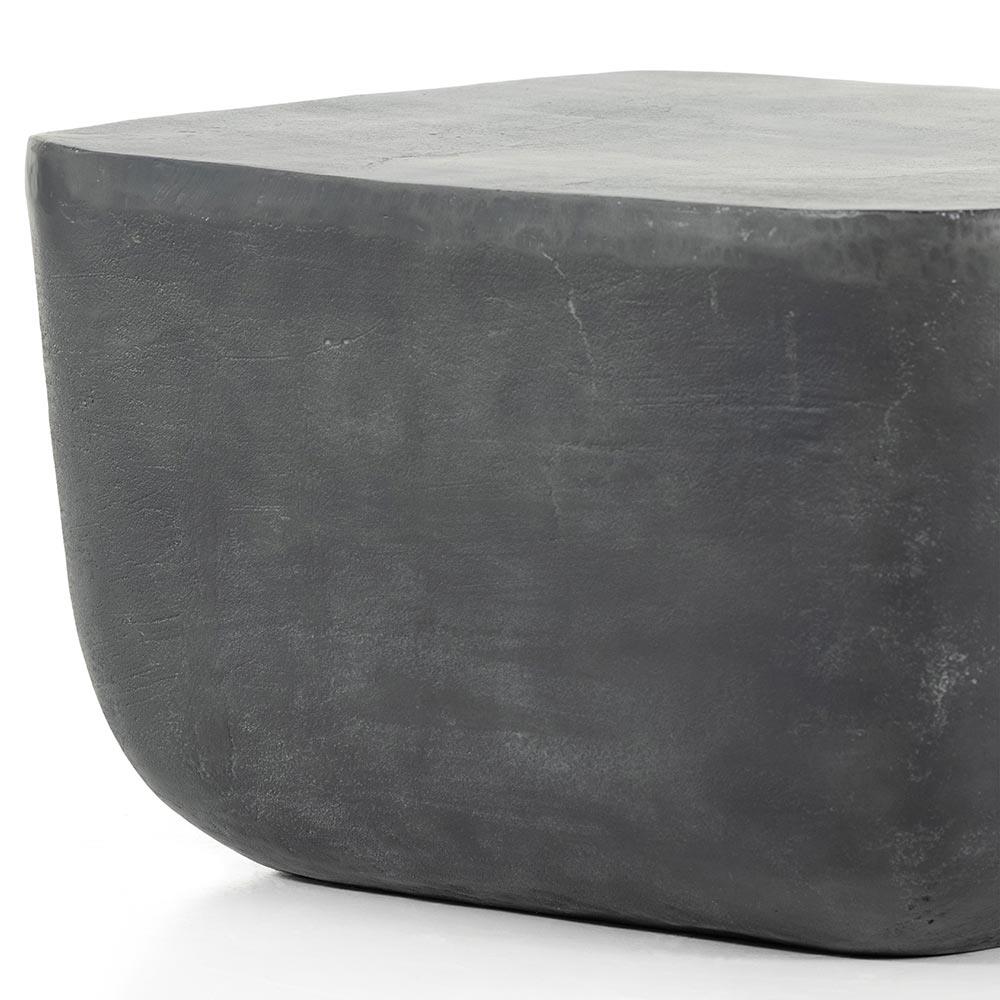 Artemio Industrial Loft Dark Grey Aluminum Square Outdoor End Table|