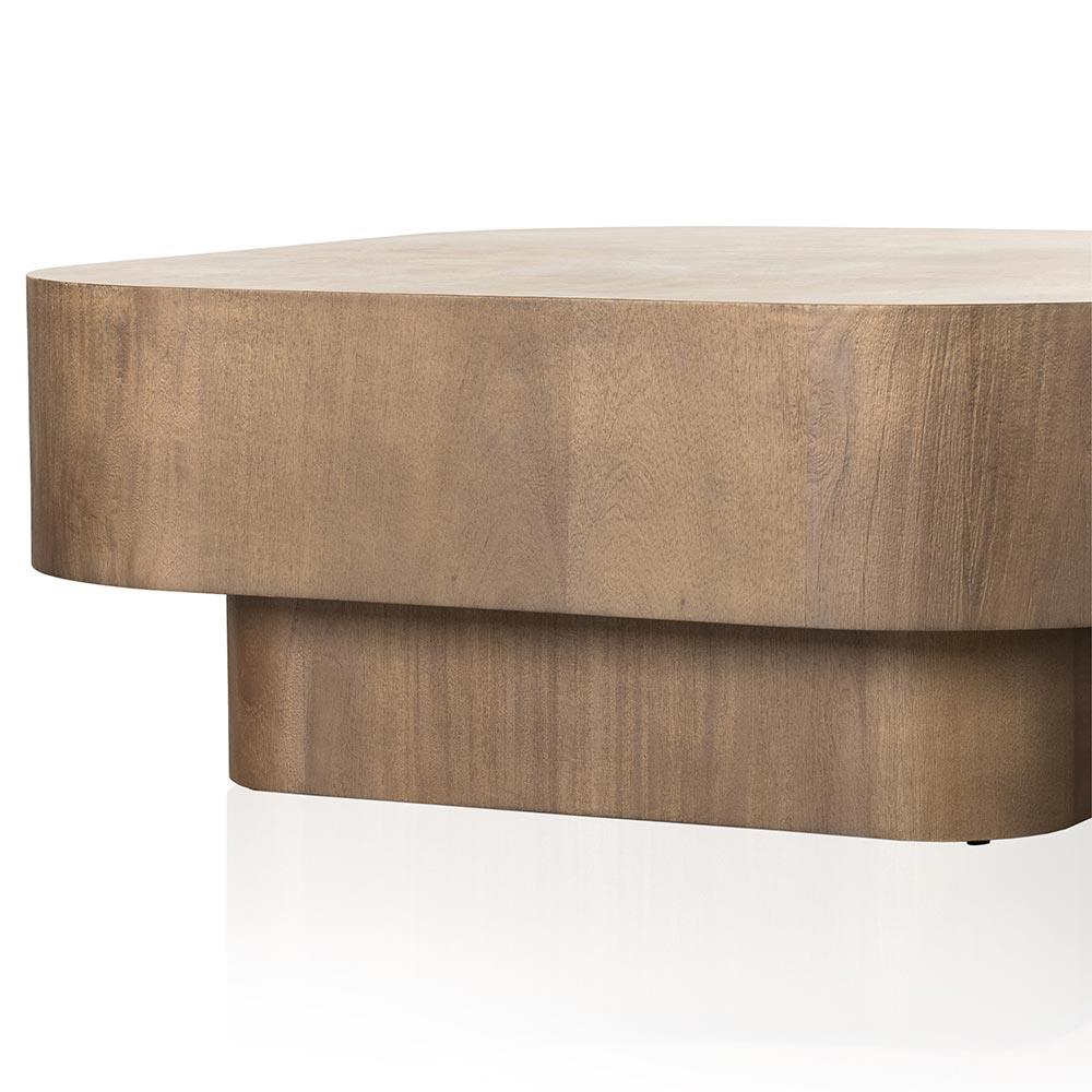 Blake Rustic Lodge Brown Burl Wood Block Square Coffee Table 31